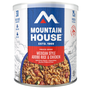 Mexican-Style Adobo Rice with Chicken freeze dried food in a #10 can - Mountain House