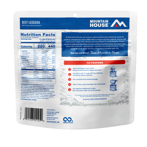 Beef Lasagna freeze dried food - Mountain House
