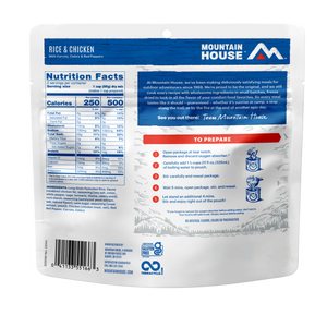 Rice & Chicken freeze dried food in a pouch - Mountain House