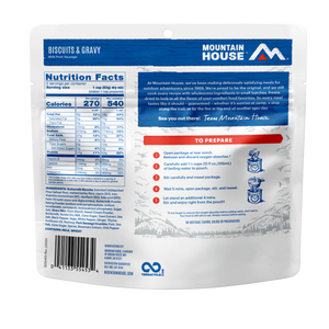 Biscuits and Gravy freeze dried foods - Mountain House
