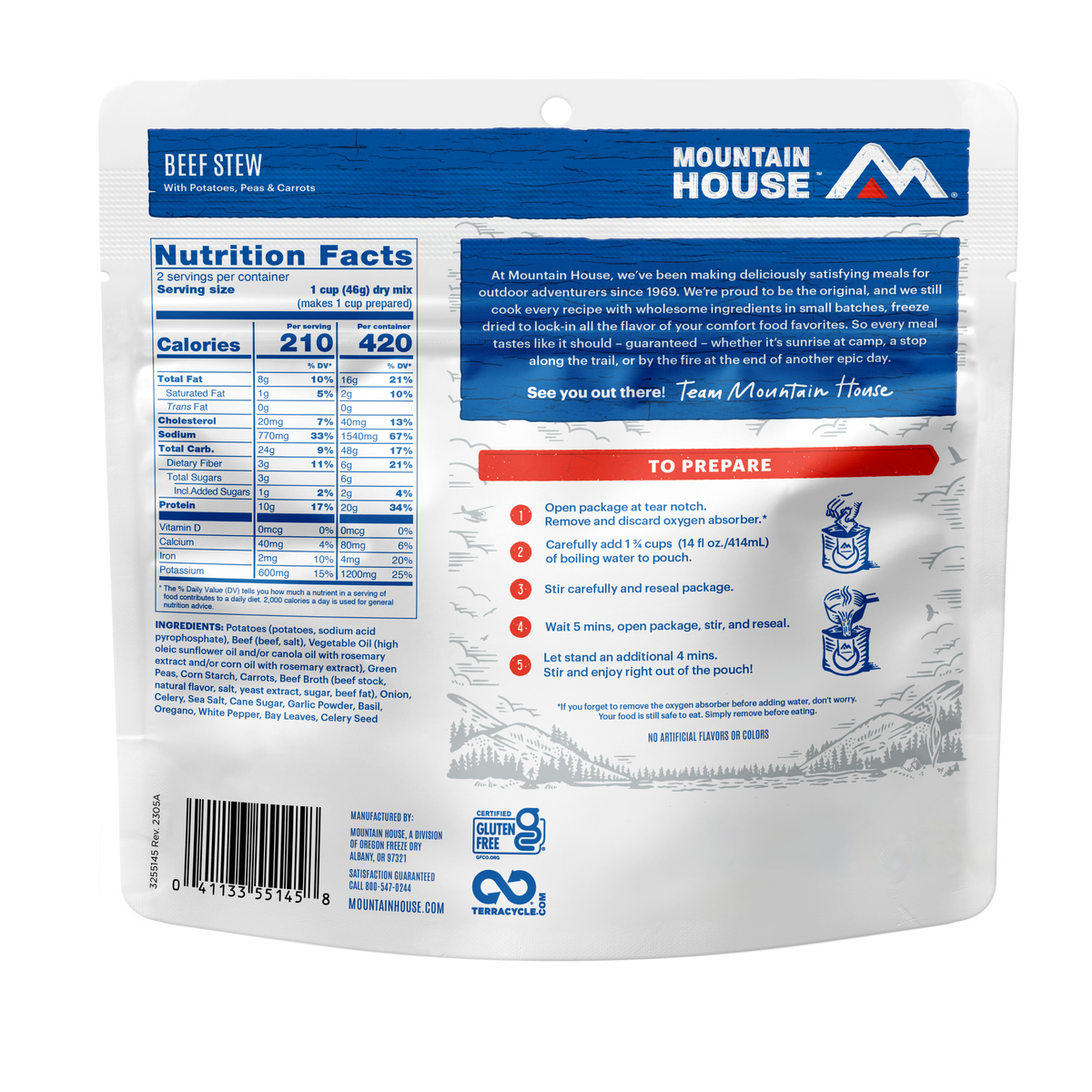 Beef Stew freeze dried food - Mountain House