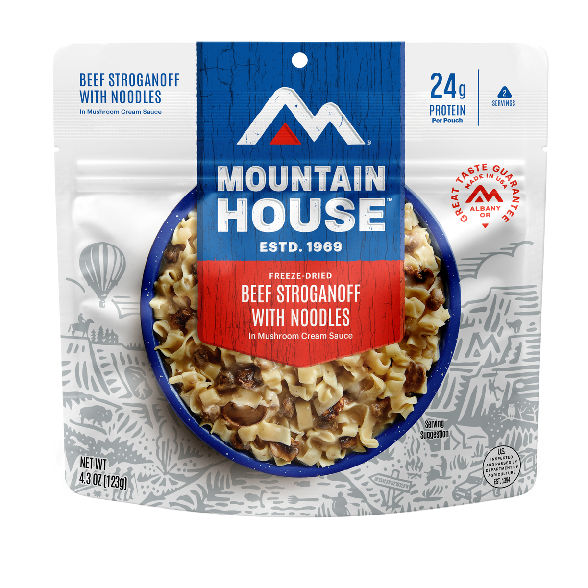 Beef Stroganoff with Noodles freeze dried food - Mountain House