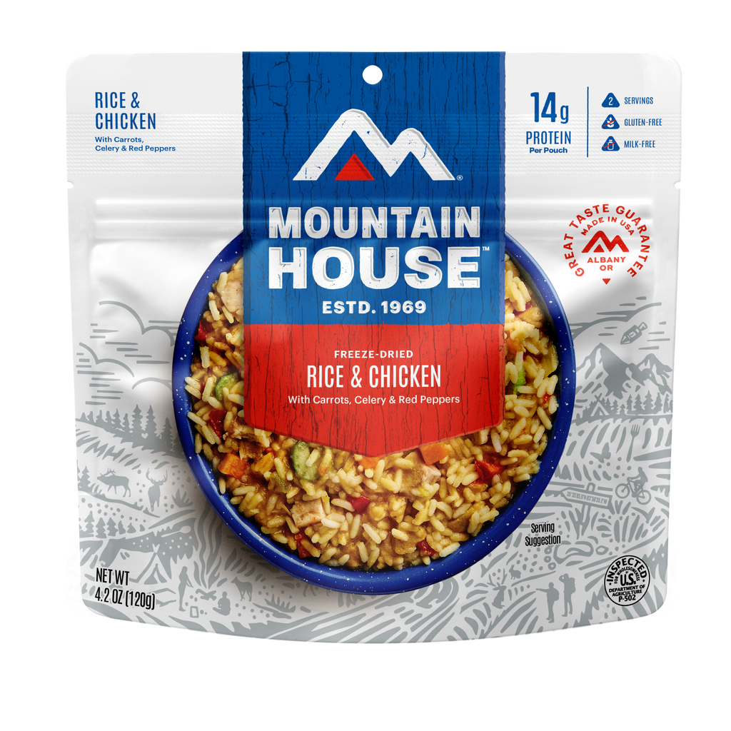 Rice & Chicken freeze dried food in a pouch - Mountain House - Big