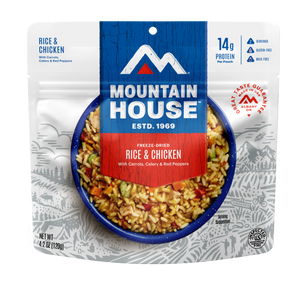 Rice & Chicken freeze dried food in a pouch - Mountain House