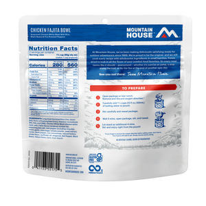 Chicken Fajita Bowl freeze dried food - Mountain House
