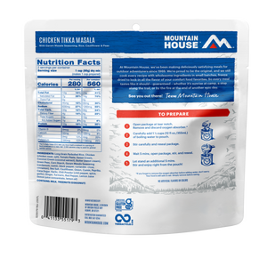 Chicken Tikka Masala freeze dried food - Mountain House