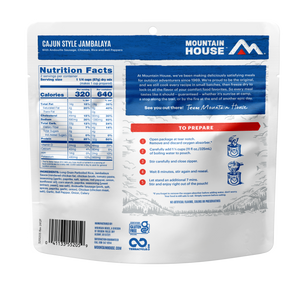 Cajun Style Jambalaya freeze dried food - Mountain House