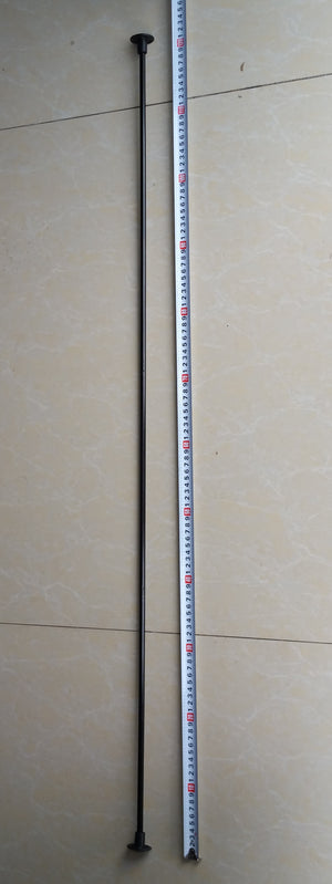 mástil 120cm (47in) aluminio, 20cm (8in) plegable longitud adicional